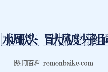 水调歌头·冒大风渡沙子组词是什么意思的图片